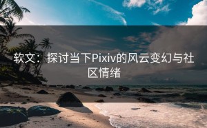 软文：探讨当下Pixiv的风云变幻与社区情绪